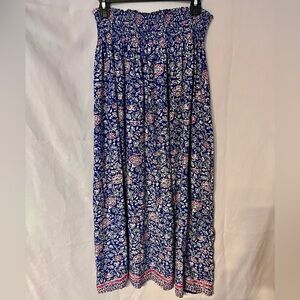 Ulla Johnson Navy Floral Maxi Skirt